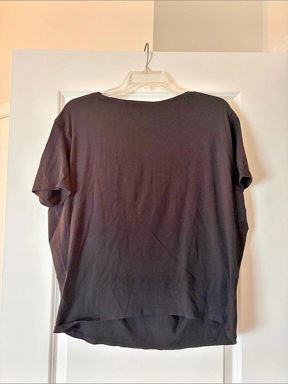 lululemon Relaxed-Fit Boatneck T-Shirt Short Sleeve Athletic Top in Black Like